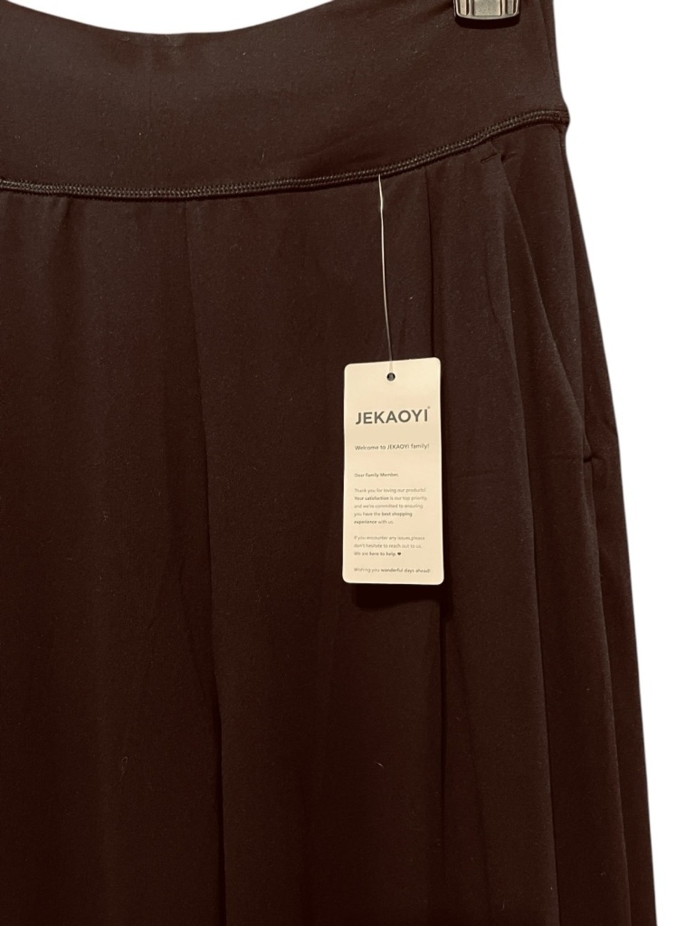 JEKAOYI Black High Waisted Wide Leg Pants Elastic Waist – Medium - Picture 6 of 7